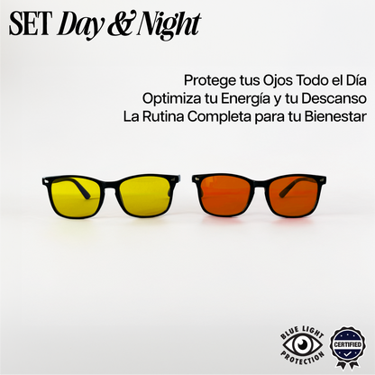 SET DAY & NIGHT | Lentes Anti Luz Azul Unisex