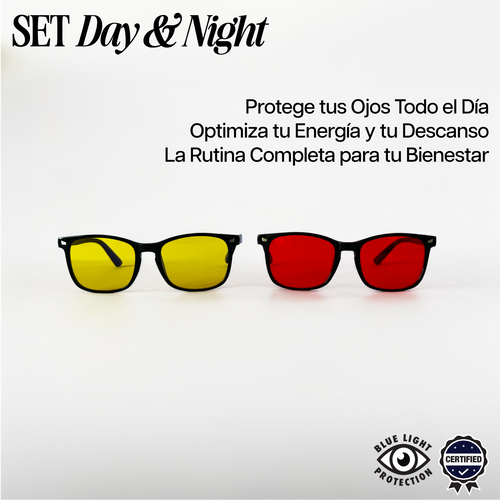 SET DAY & NIGHT | Lentes Anti Luz Azul Unisex